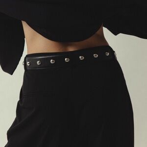 B-Low the Belt Black Leather Studded Kennedy Moto